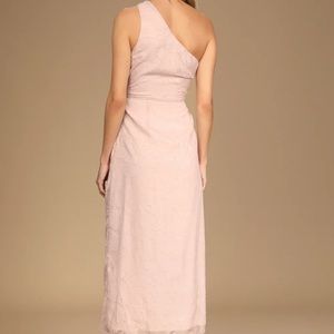 Light Pink One Shoulder Dress